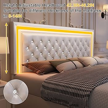 【希少】BED j.w. FORD Glitter Long Sleeve Amazon.com: Jocoevol Twin Upholstered LED Bed Frame with 2